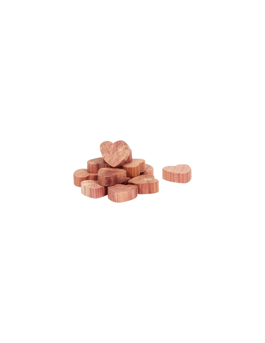 Antimite coeurs en cèdre lot de 15 - COMPACTOR