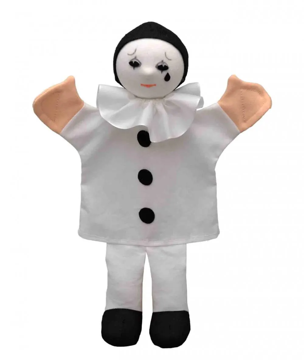 Bass & Bass : Marionnette Pierrot 28 cm - 100% Ecoresponsable - Mer(e)veilleuse