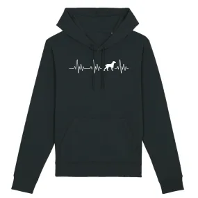 Battement de coeur chien de chasse - Sweatshirt à capuche - Coton bio - imprimé FR