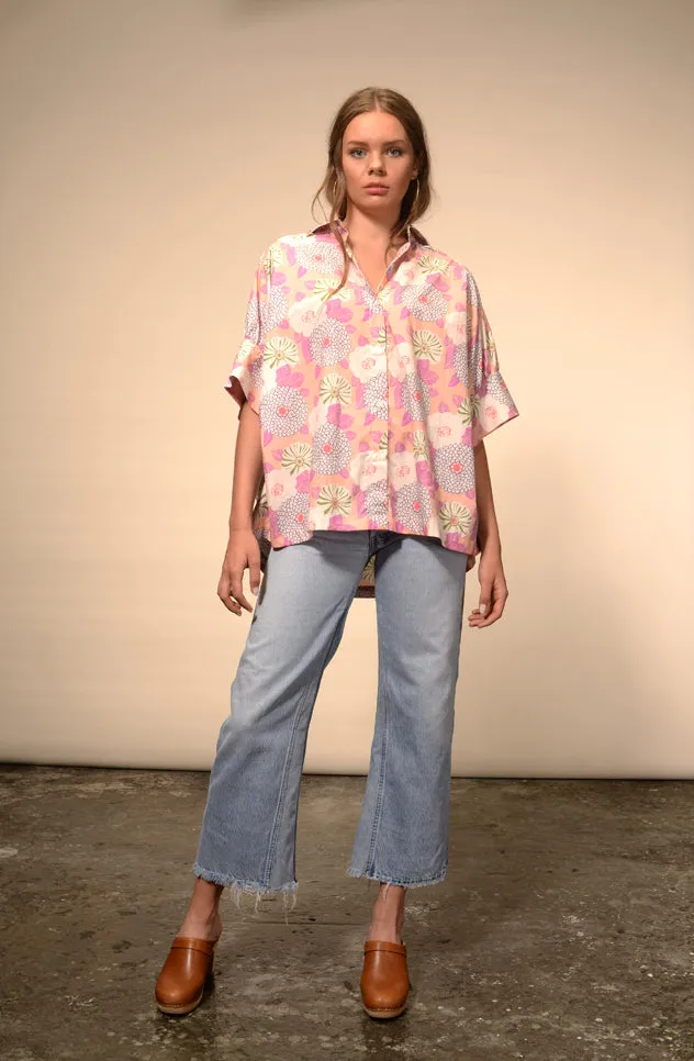 Blouse imprimée florale rose Shakti