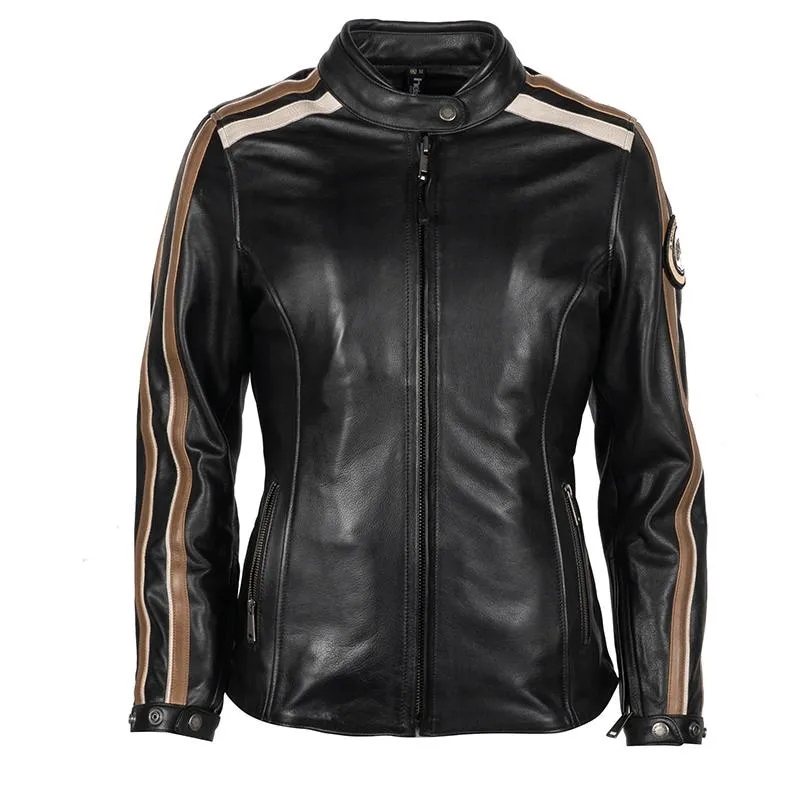 Blouson JADE HELSTONS NOIR - MAXXESS.FR, Blouson moto cuir