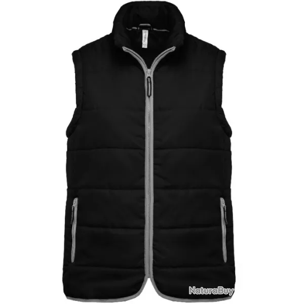 Bodywarmer BLACK matelassé-KARIBAN TAILLE S K611607