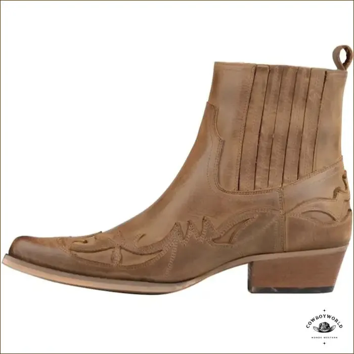 Bottines Beiges Camel Cowboys