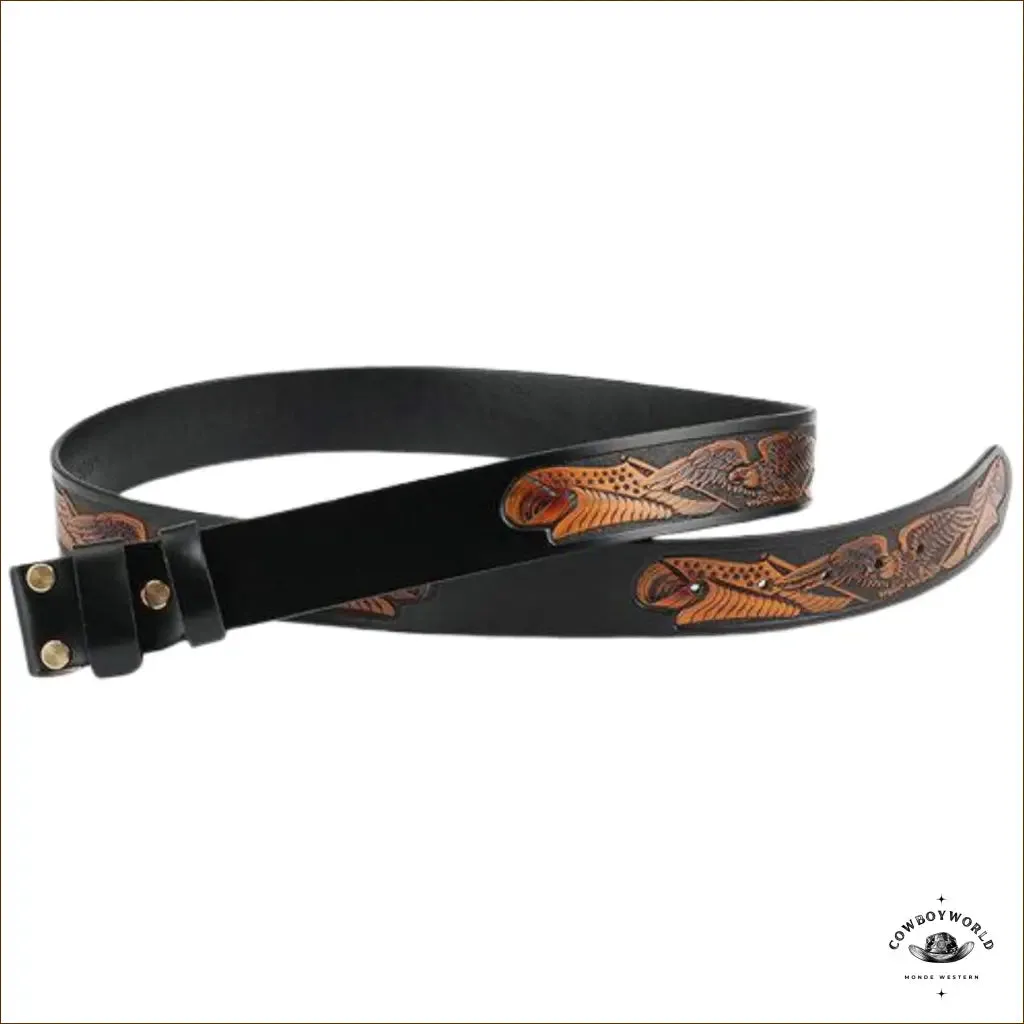 Ceinture Cuir Repoussé Western