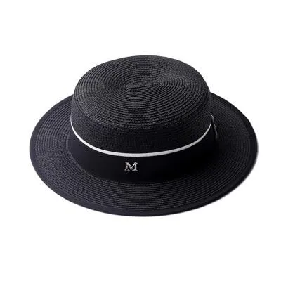 Chapeau Rond plat Haut De Paille M panama