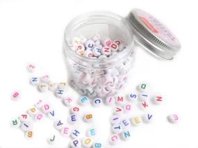 Craquez pour ce mélange de perles lettres multicolores !
