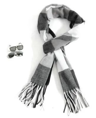 Echarpe hiver pour homme ou femme avec motif à carreaux
