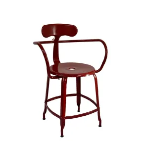 Fauteuil nicolle® h45cm rouge brun brillant