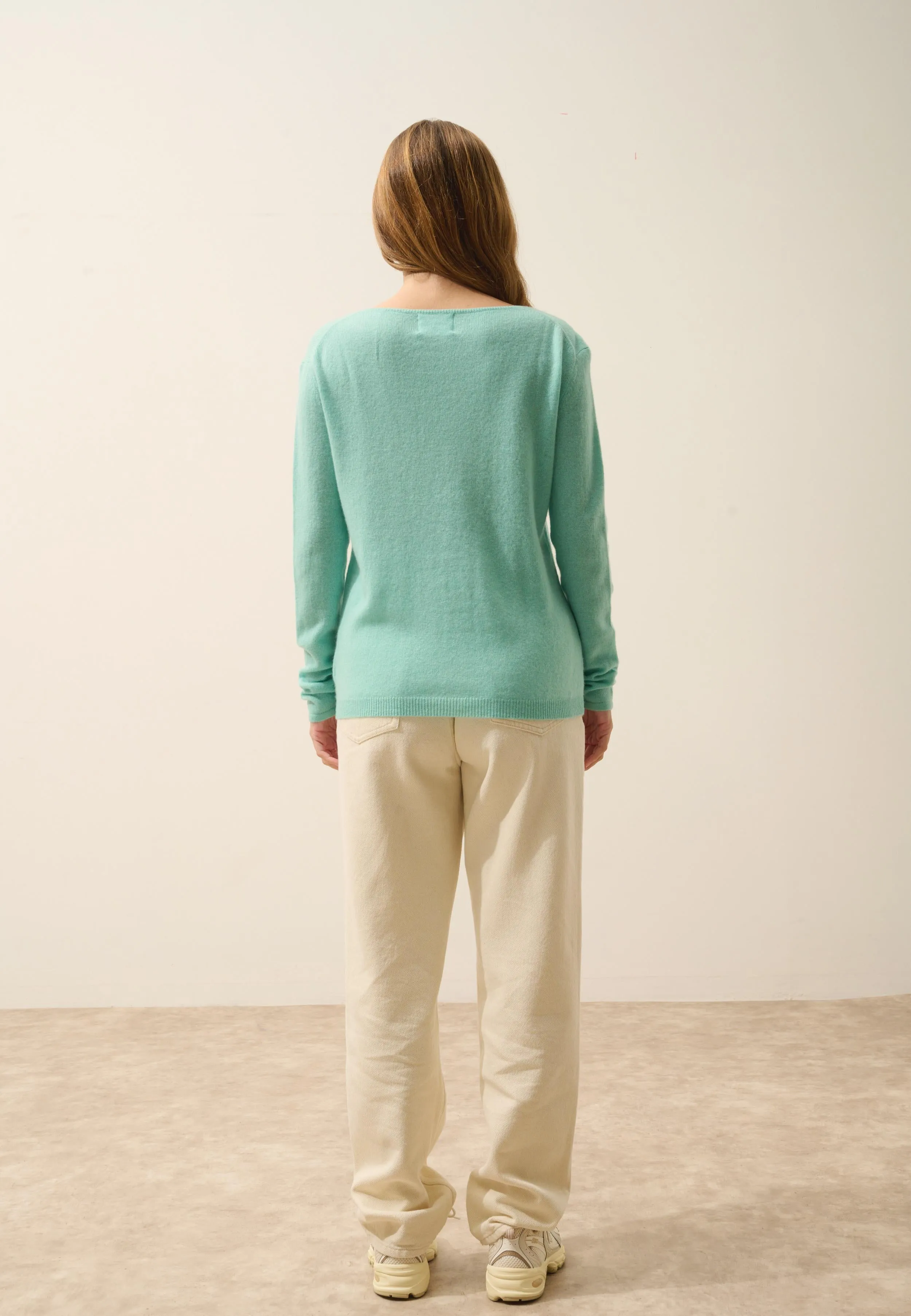 FIONA pull col bateau jade
