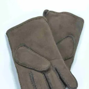 Gants cuir de mouton homme | Paire de gants marrons en cuir mouton