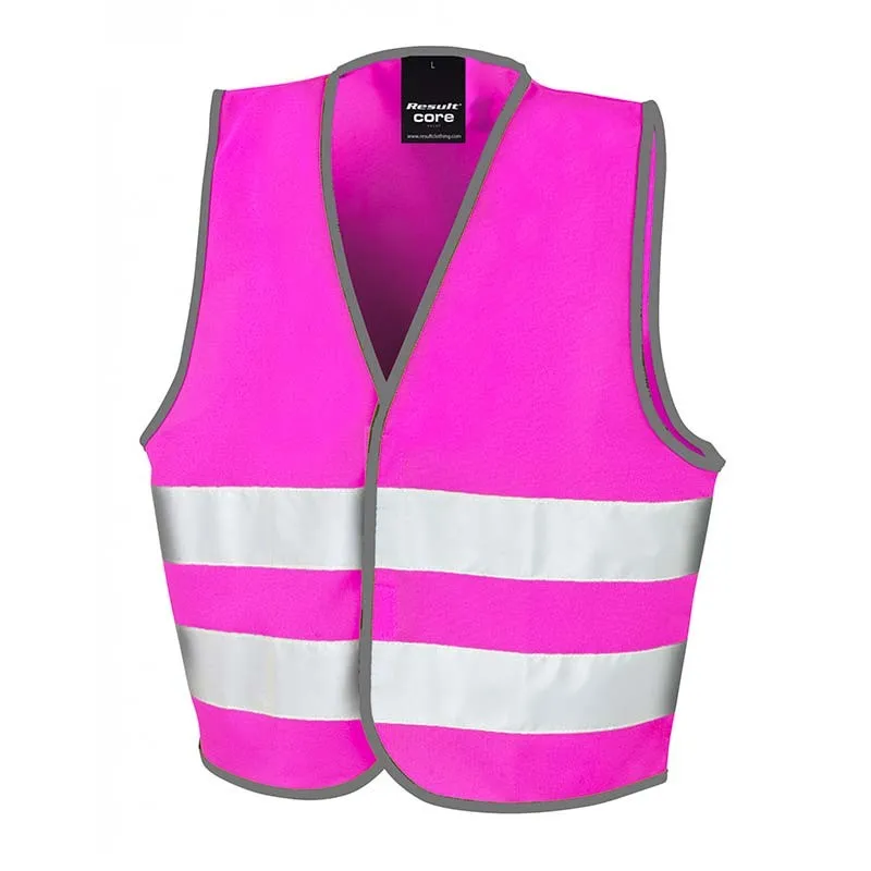 Gilet de Visibilité Rose Enfant - RESULT