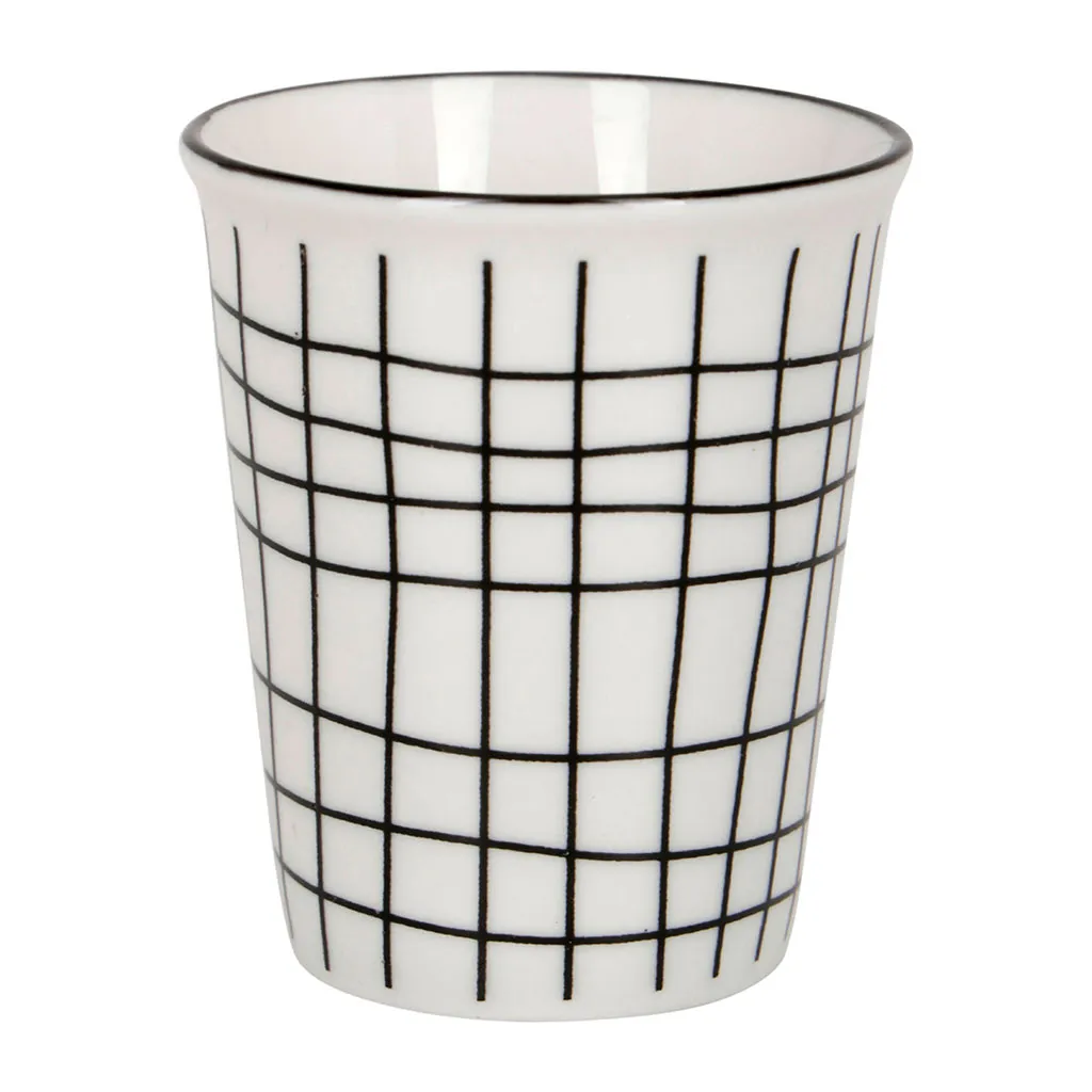 Gobelet MIXT à carreaux porcelaine 9cl 