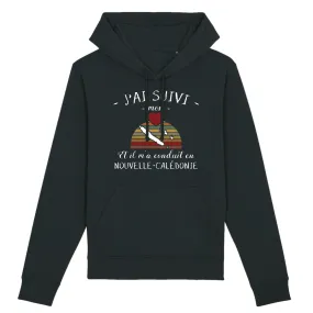 J`ai suivi mon coeur en Nouvelle-Calédonie - Sweatshirt à capuche coton bio - Imprimé FR