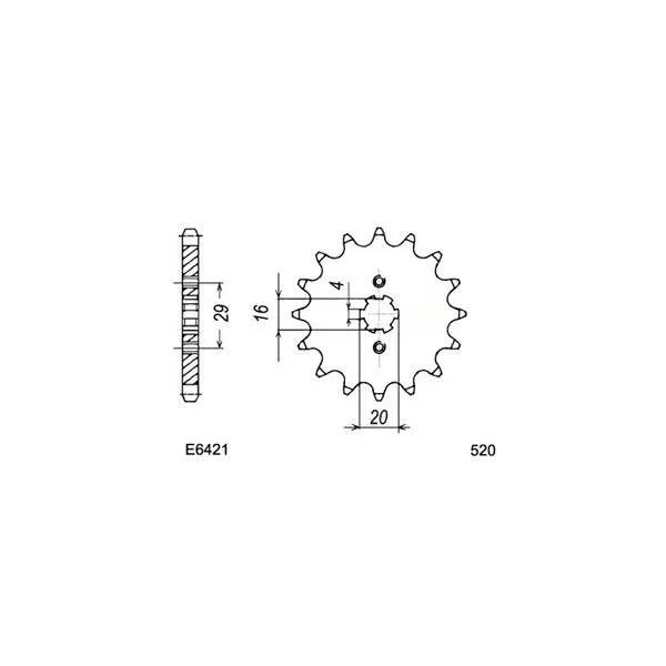 KIT CHAINE FE KX.125 '85 12X47 OR