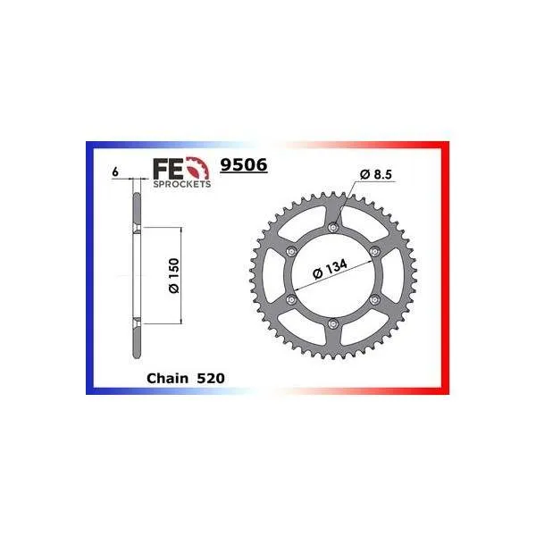 KIT CHAINE FE KX.250 '87/89 14X47 MX*