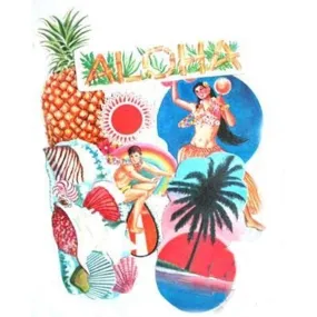 Lot de 6 panneaux décoration Tahiti Hawaï