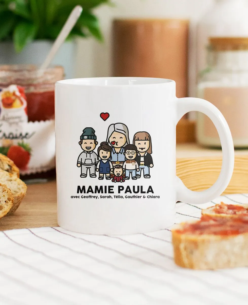 Mug Famille figurines grands-parents