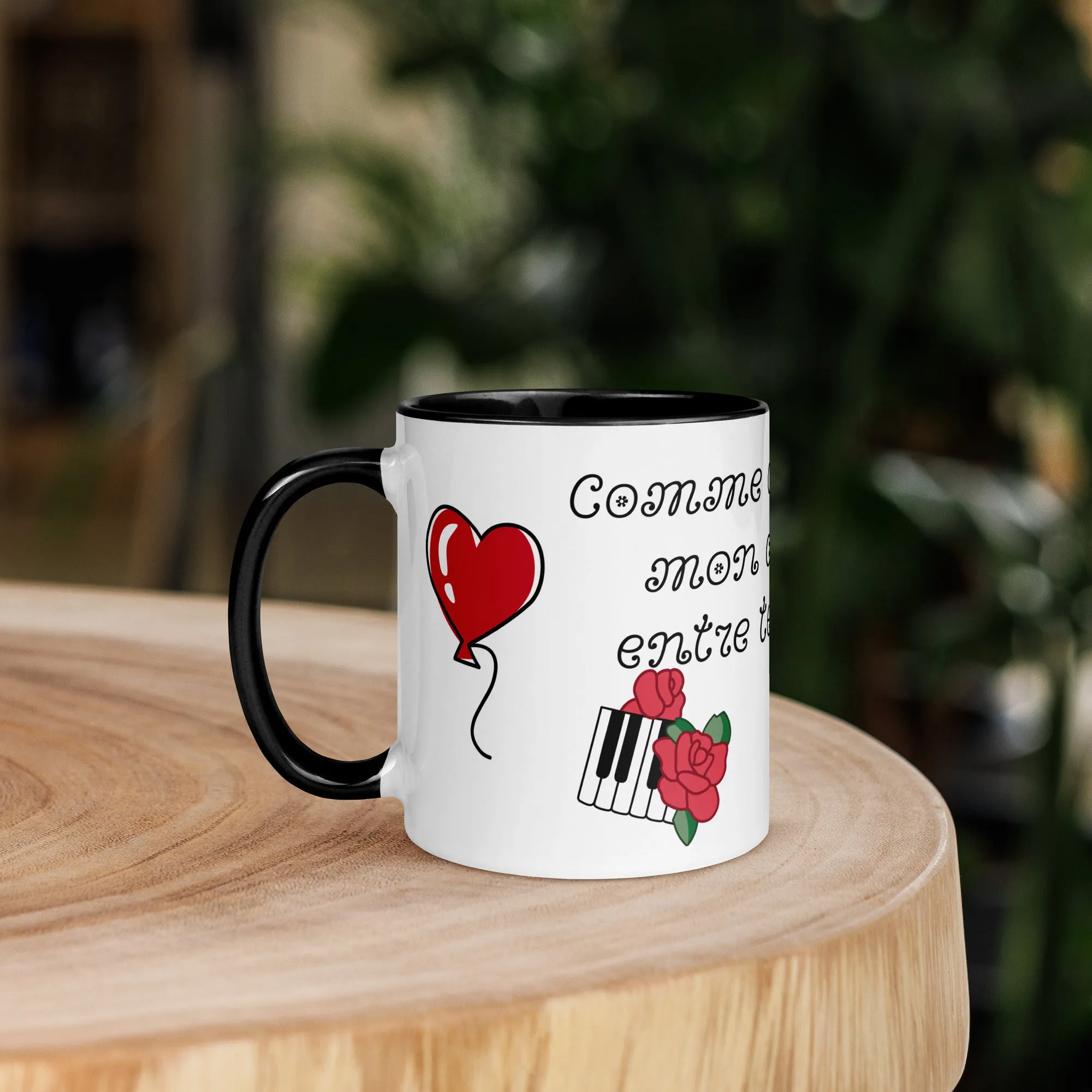 Mug à Intérieur Coloré Mon coeur entre tes mains