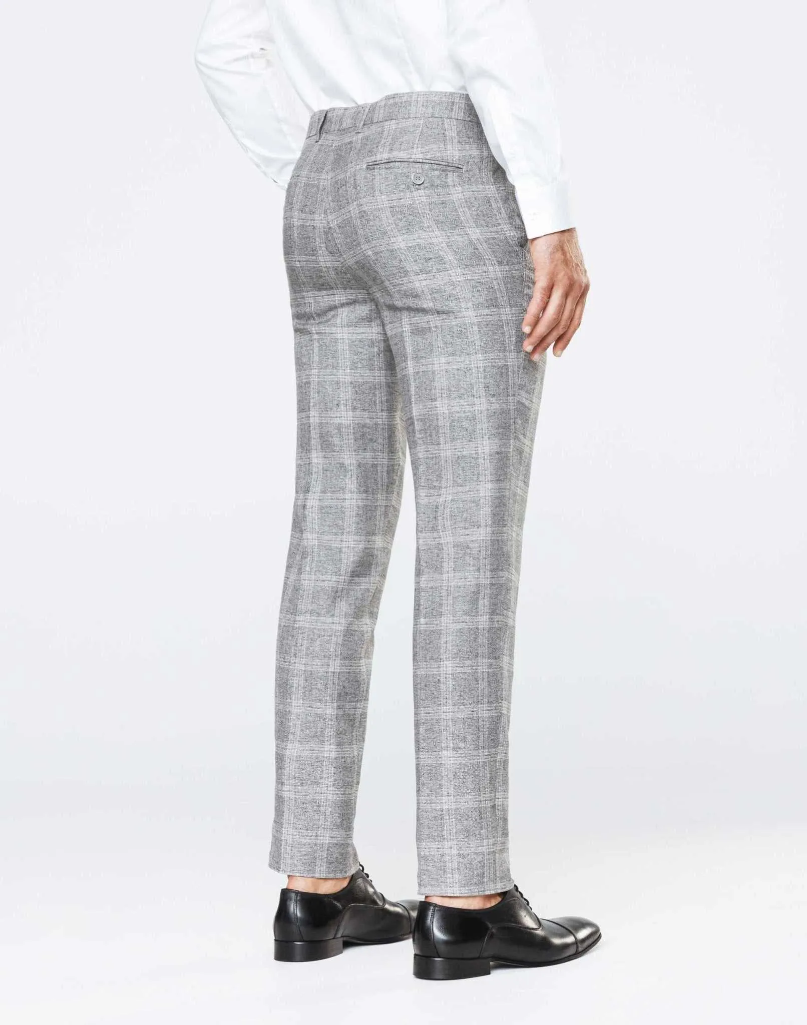 Pantalon carreaux gris