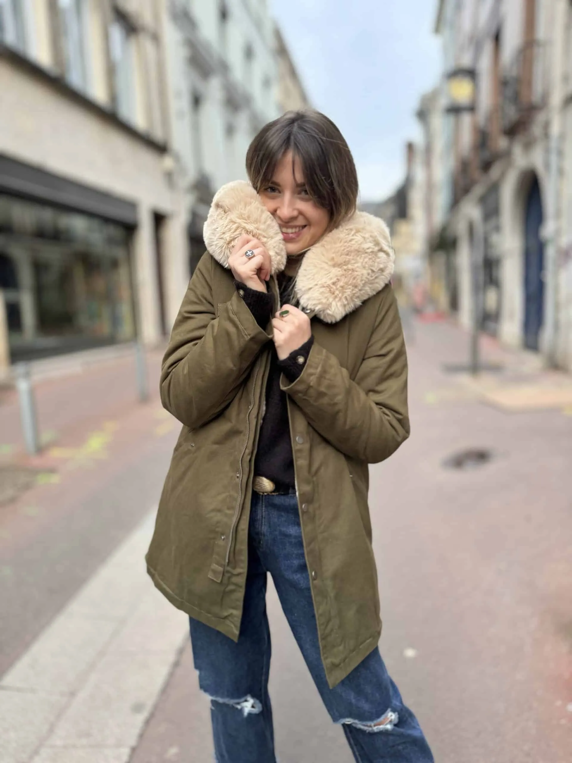 Parka karl kaki | Concept Store En Ligne | Jade & Lisa
