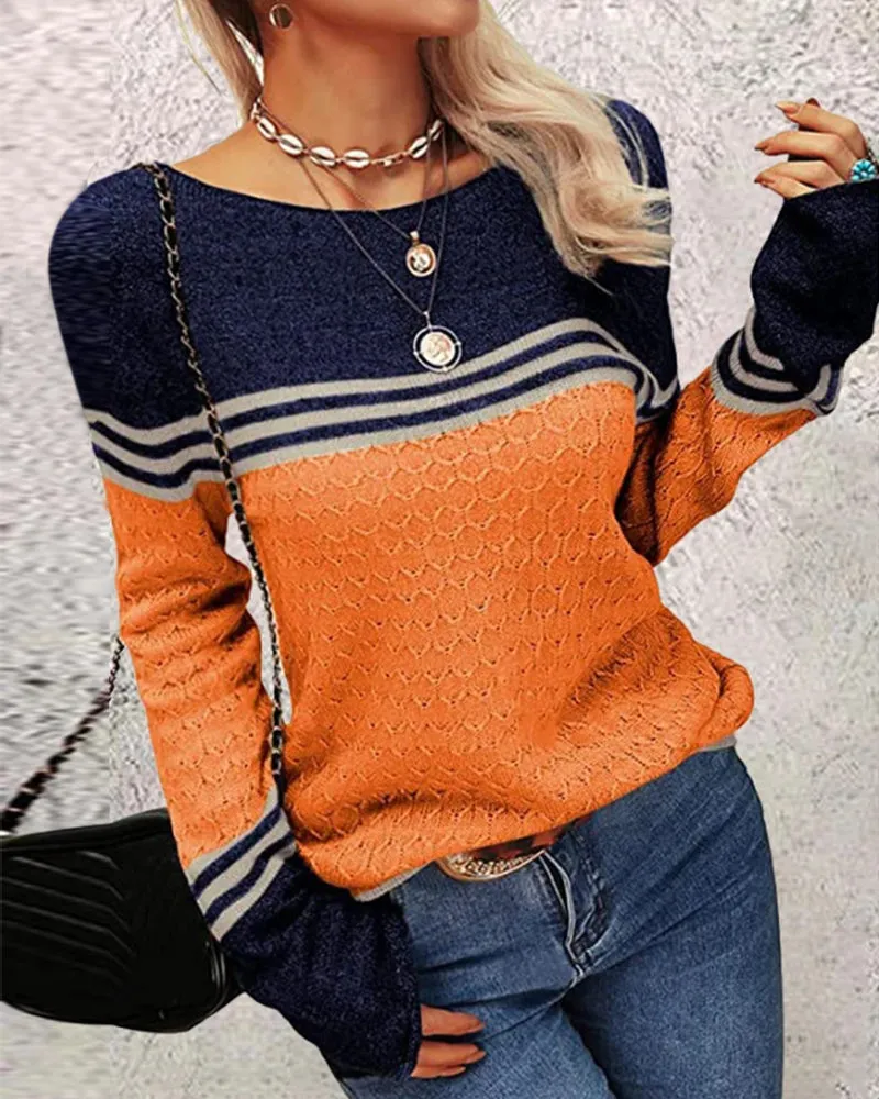 PAULINE | Pull Orange Chic et Confortable