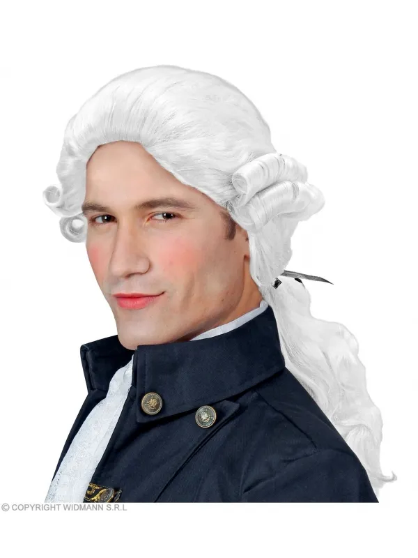 Perruque blanche Baroque homme