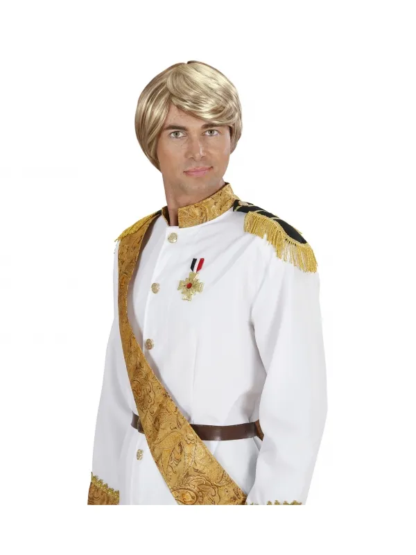 Perruque prince charmant blonde homme