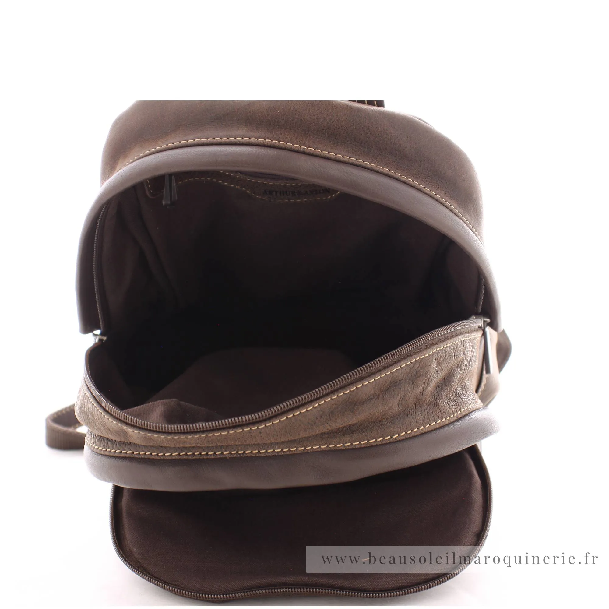 Petit Sac à Dos Double Homme Arthur Aston Cuir 158-19