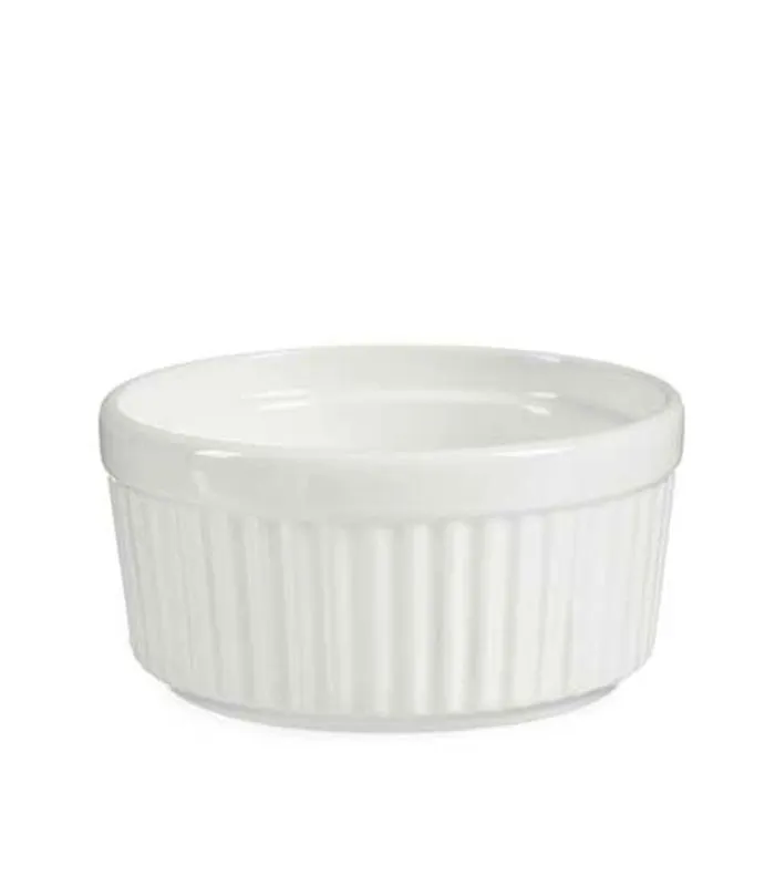 Présentoir apéritif 4 ramequins porcelaine blanche