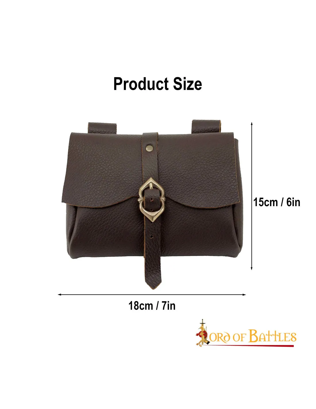 Sac messager médiéval, cuir véritable ⚔️ Boutique Épées