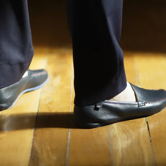 Soulier d'intérieur - homme - agneau véritable 