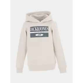 Sweat à capuche arthur beige enfant - Jack & Jones | wimod