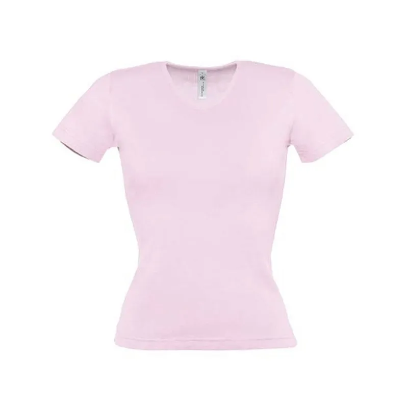 Tee shirt de Travail Femme Col V Rose T-XS - TOPTEX