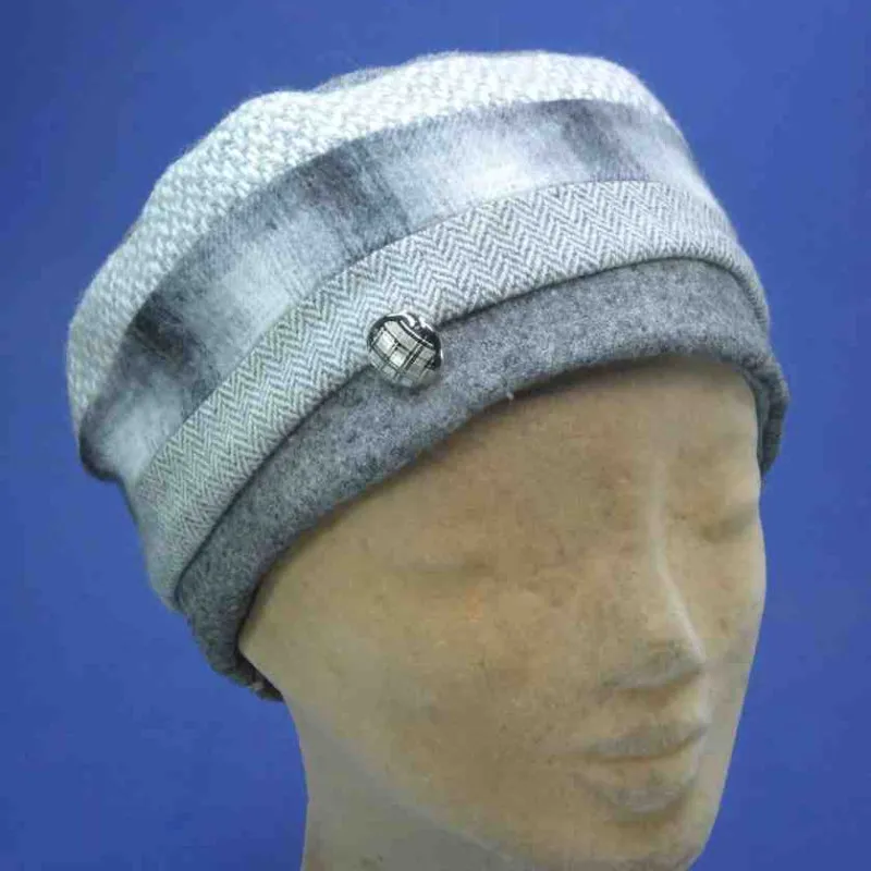 Toque en laine de couleur grise | Chapeau hiver pour femme