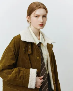 Veste col mouton femme