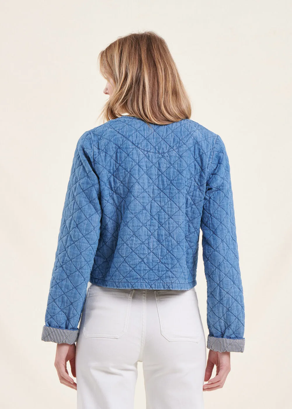 Veste en jean matelassée