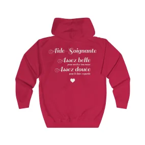 Veste zippée - Cadeau humour pour une Aide-Soignante Assez belle pour arrêter ton coeur